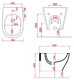 ArtCeram Биде подвесное Ten  TEB002 01 00 – фотография-5