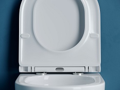 Ceramicanova Подвесной унитаз Vogue Торнадо CN4008T безободковый белый – фотография-7