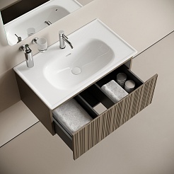 Sancos Тумба с раковиной Code 80 серо-бежевая раковина Sabo 80 CN13002 – фотография-5