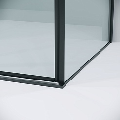 Grossman Боковая стенка Galaxy 80x195 профиль черный матовый стекло прозрачное – фотография-6