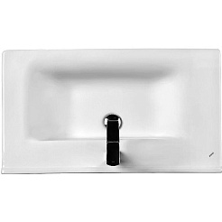 Equil Раковина мебельная Миранда 80 накладная глянцевая белая – фотография-2