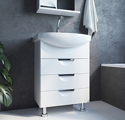 Mixline Тумба под раковину Этьен 60 белая – фотография-3