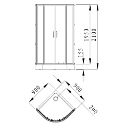 Alvaro Banos Душевой уголок Granada S90.20 Cromo – фотография-4