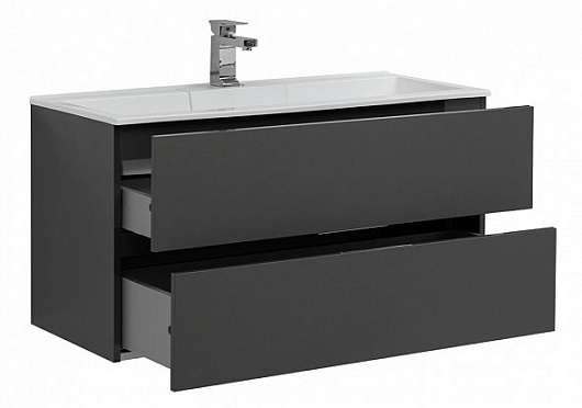 Aquanet Мебель для ванной Алвита 100 серый антрацит – картинка-11