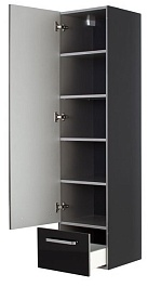 Aquanet Пенал для ванной "Сиена 40 L" черный – фотография-2