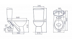 Rosa Унитаз-компакт Комфорт Люкс – фотография-3