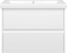 Misty Тумба с раковиной Алиса 75, 2 ящика, подвесная