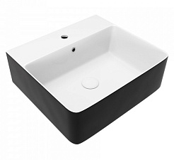 Teymi Раковина накладная в ванную Helmi 46 Duo чёрно-белый глянец T50271 – фотография-1