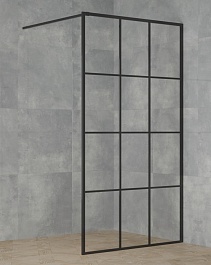 Paini Душевая перегородка PAINI-WalkIN110G 110x195 рисунок решетка – фотография-1