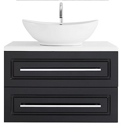 Водолей Мебель для ванной Либретто 80 черная – фотография-2