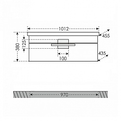 СанТа Тумба с раковиной Калипсо 100 NEW, подвесная – фотография-5