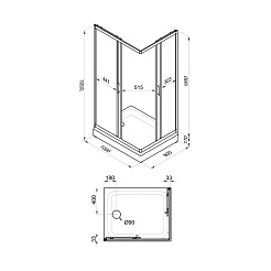 Triton Душевой уголок Фьюжн 100/80 Щ0000064850 – фотография-3