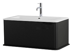 Cezares Тумба с раковиной Idra 100 55807 nero opaco раковина 50264 – фотография-1