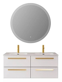 BelBagno Мебель для ванной Eco Cer-N 120 с 4 ящиками bianco lucido CZR-8073-120-2 ручки сатиновое золото – фотография-1