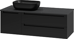 Brevita Мебель для ванной Cargo 120 подвесная черная матовая – фотография-6